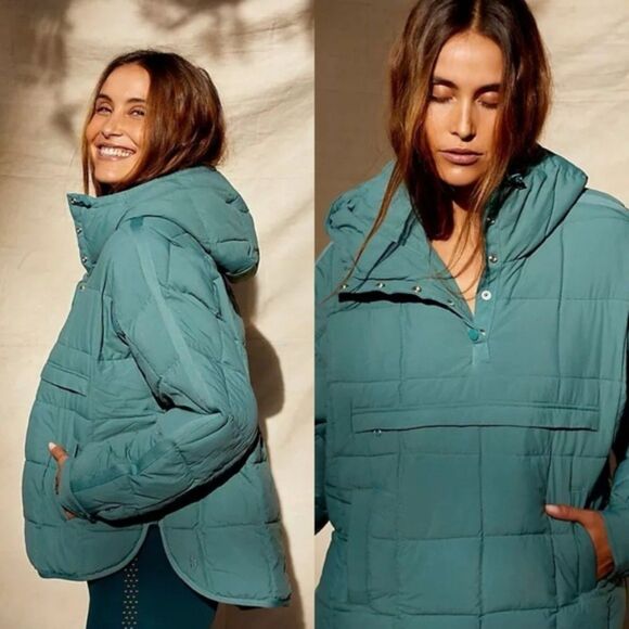 FP Movement by Free People Jackets & Blazers - FP MOVEMENT Pippa Packable Pullover Puffer Jacket Teal Blue Large Free People